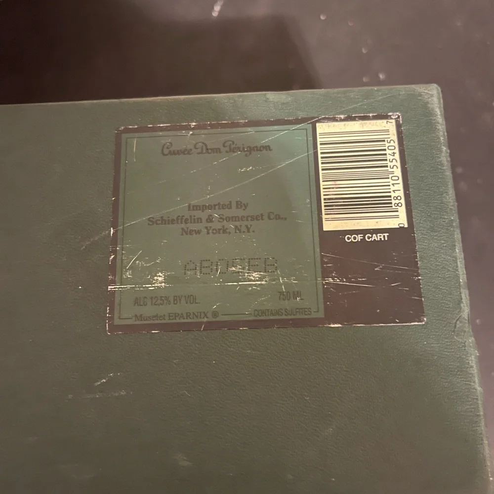 Cuvee Dom Perignon Vintage 1995 Empty Bottle With Box Champagne Moet Chandon